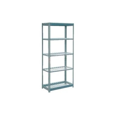 平棚 1200x300x275 Iron Horse 2300 Riveted Wire Deck Shelving 5-Shelf